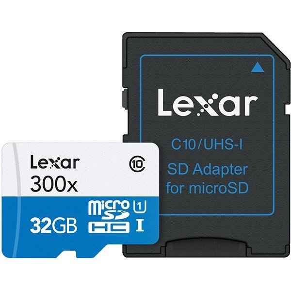 تصویر کارت حافظه مدل 300x کلاس 10 استاندارد UHS-I U1 سرعت 45mb/s ظرفیت 32 گیگابایت به همراه آداپتور SD
