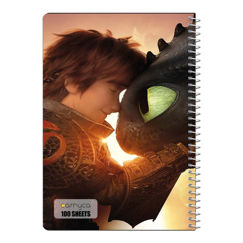 دفتر مشق 100 برگ سیمی کارنیکا طرح چگونه اژدهای خود را تربیت کنیم How to Train Your Dragon کد 11906