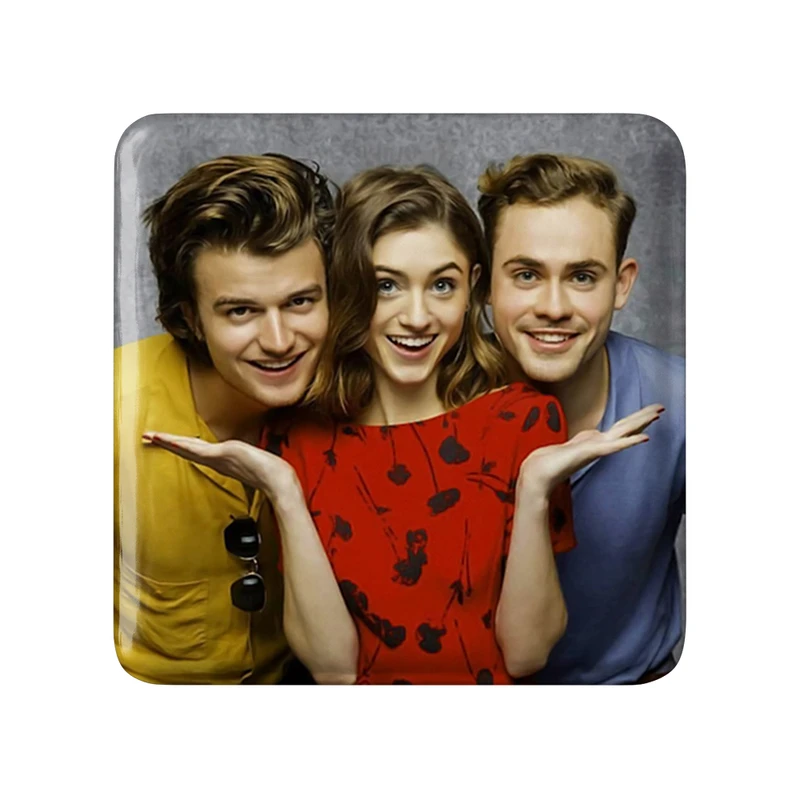 مگنت خندالو طرح سریال استرنجر تینگز Stranger Things  مدل مربعی کد 19328