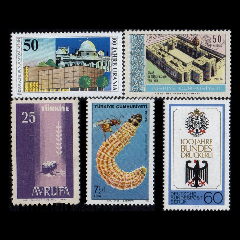 تمبر یادگاری مدل خارجی مجموعه 5 عددی