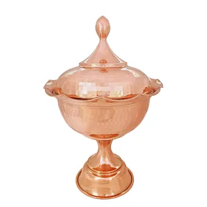 آجیل خوری مسی مدل رز پایه دار کد ZH268.6