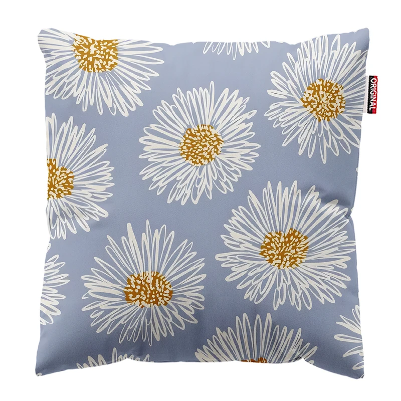 کوسن پاد آفرین مدل مینیمال طرح گل و برگ کد PK403482 سایز 40*40 سانتی متر