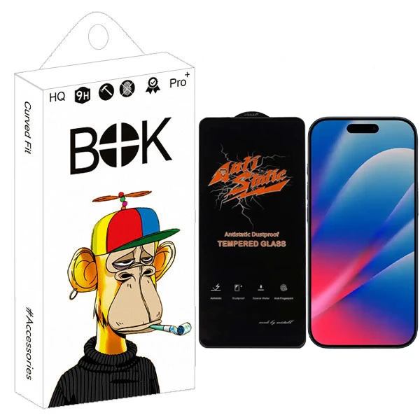 محافظ صفحه نمایش بوک مدل Antistatic Nevox مناسب برای گوشی موبایل اپل Iphone 17 Pro