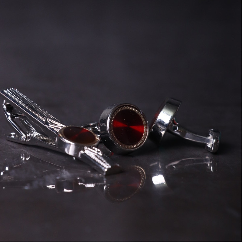 ست دکمه سردست و گیره کراوات مردانه پائولو روسی مدل S10