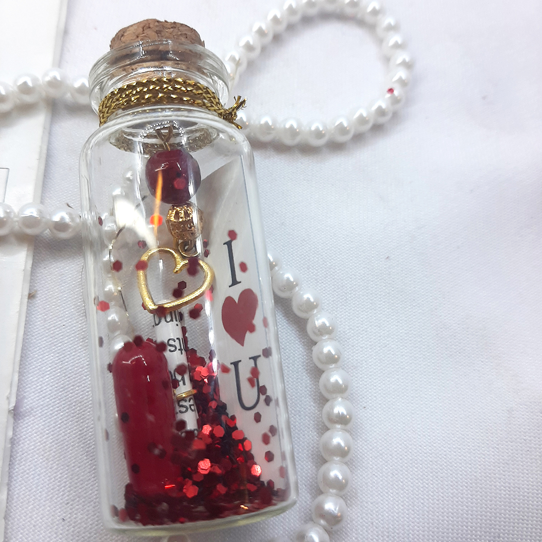 بطری دکوری مدل طرح قلب