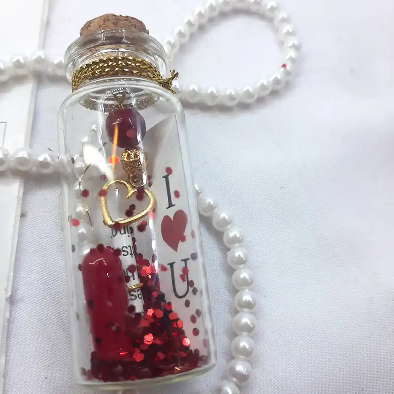 بطری دکوری مدل  طرح قلب