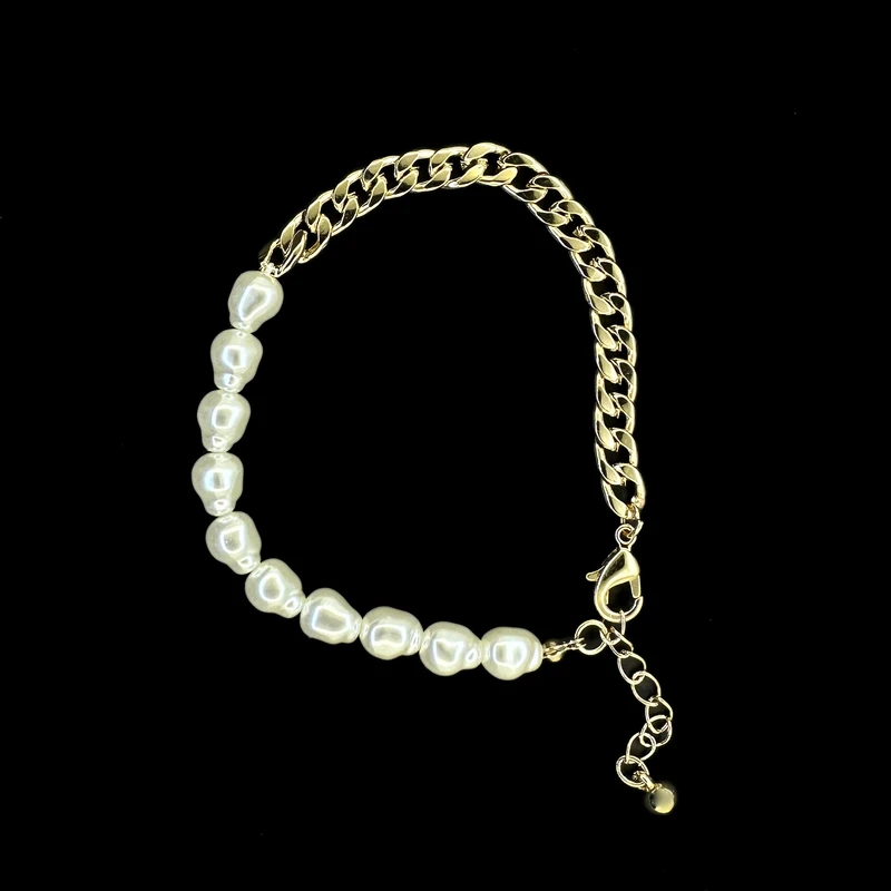 دستبند زنانه اکسسورایز مدل مروارید و زنجیر