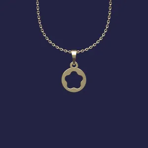 گردنبند طلا 18 عیار زنانه مدوپد مدل هندسی کد Z2-1-1204