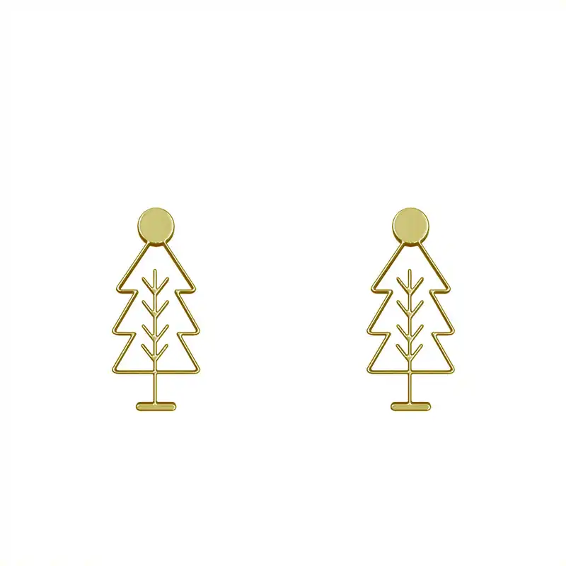 گوشواره طلا 18 عیار زنانه مدوپد مدل درخت کد GA1-15796