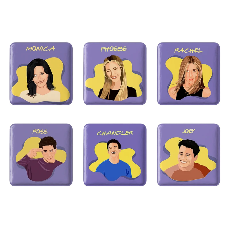 مگنت خندالو مدل سریال فرندز Friends کد 244A مجموعه 6 عددی