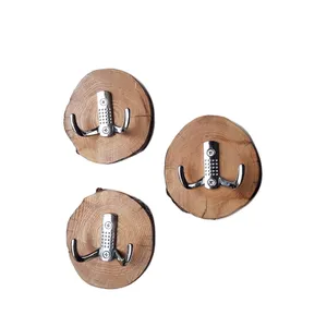 آویز لباس مدل چوبی روستیک بسته 3 عددی