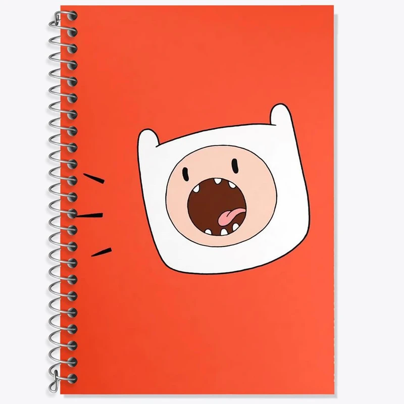 دفتر زبان 50 برگ خندالو مدل سه خط طرح فین وقت ماجراجویی Adventure Time کد 20827