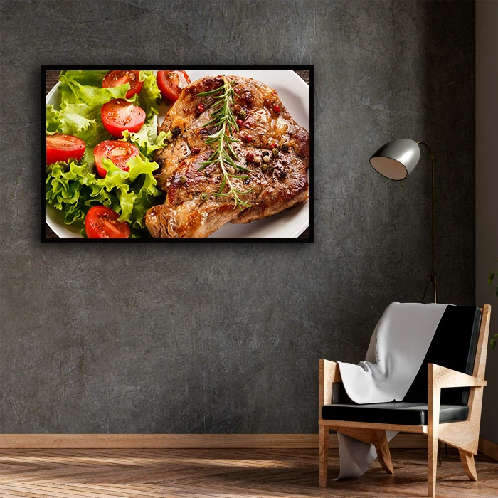 تابلو نوری بکلیت طرح استیک گوشت مدل B-D1857