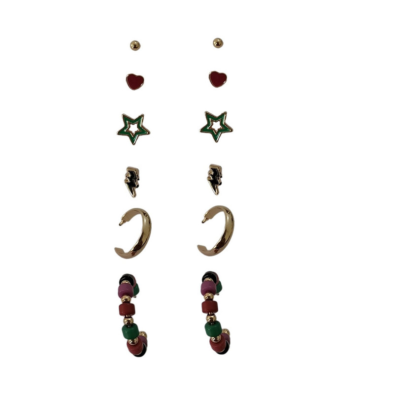 گوشواره زنانه اکسسورایز مدل بهار کد B12 مجموعه 5 عددی 