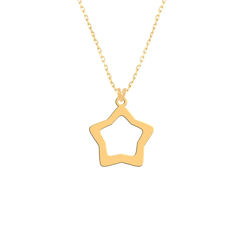 گردنبند طلا 18 عیار زنانه فرشته مدل ستاره WNLZ-000137