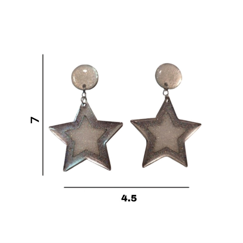 گوشواره دستساز زنانه مدل ستاره