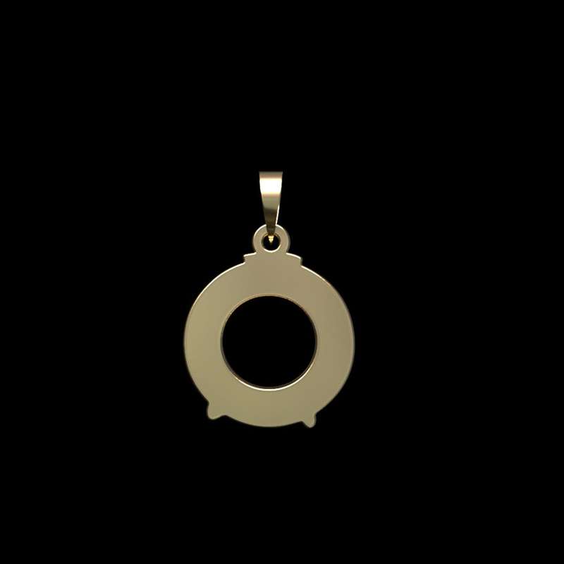 آویز گردنبند طلا 18 عیار زنانه مدوپد مدل دایره تو خالی کد PA1-12625