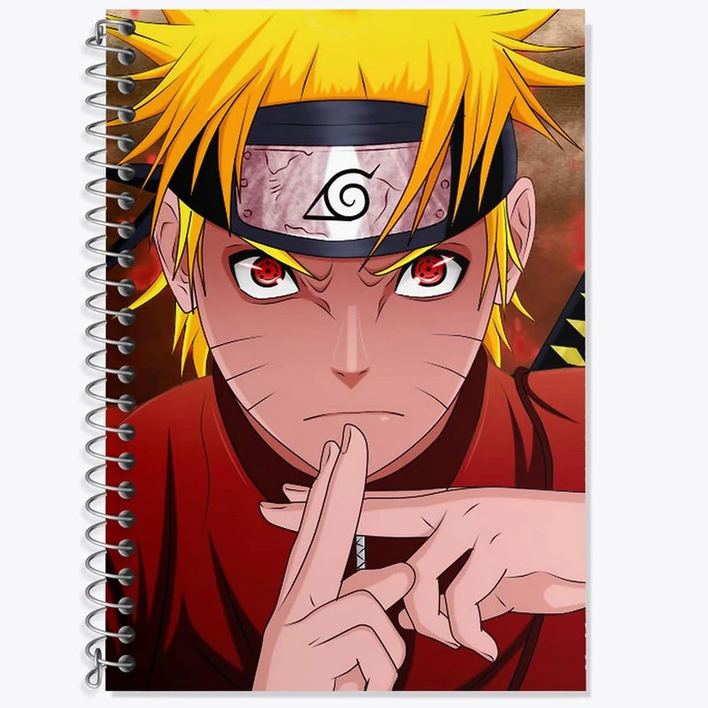 دفتر زبان 50 برگ خندالو مدل دو خط طرح ناروتو اوزوماکی انیمه ناروتو Naruto کد 11242