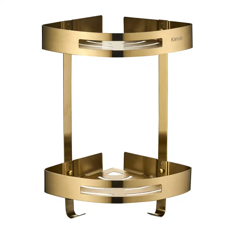 قفسه حمام مدل کاروب دوطبقه استیل کد 2032