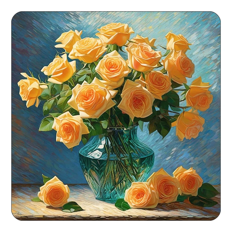 مگنت کاکتی طرح نقاشی رنگ روغن مدل mp73519