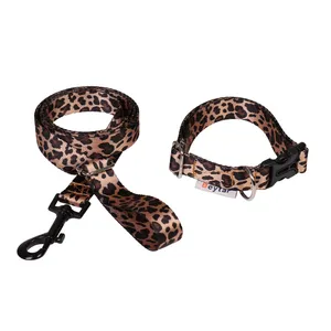 قلاده گردنی و بند قلاده سگ و گربه بیطار  مدل پلنگی