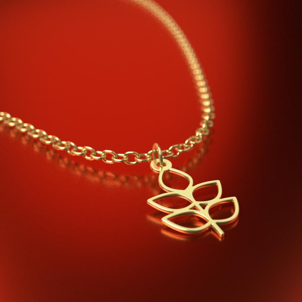 گردنبند طلا 18 عیار زنانه مدوپد مدل برگ کد RNA16005 -  - 5