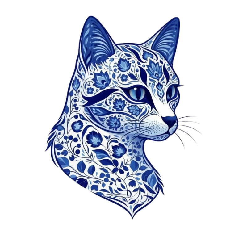 استیکر پارچه و لباس پاد آفرین مدل حیوانات گربه طرح ایرانی کد 3731