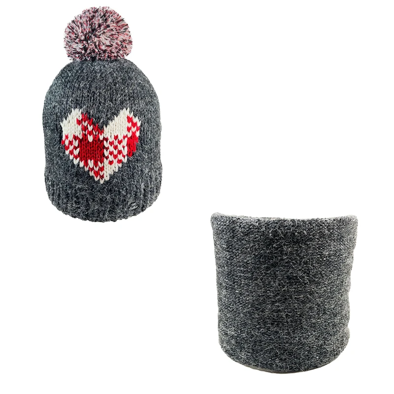 ست کلاه و شال گردن بافتنی دخترانه مدل 170041