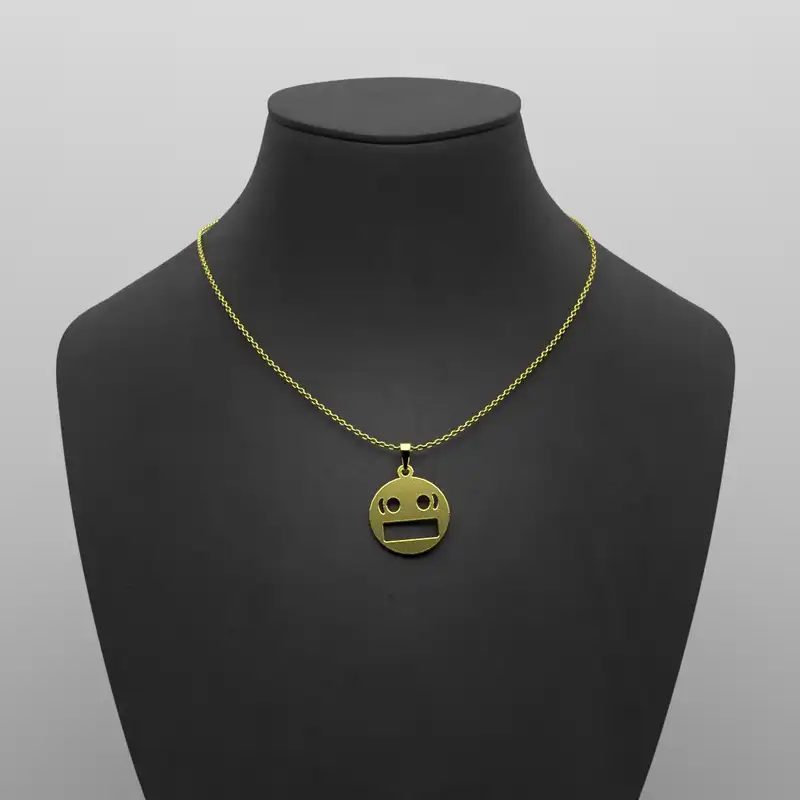 گردنبند طلا 18 عیار زنانه مدوپد مدل ایموجی کد C3-1-1013