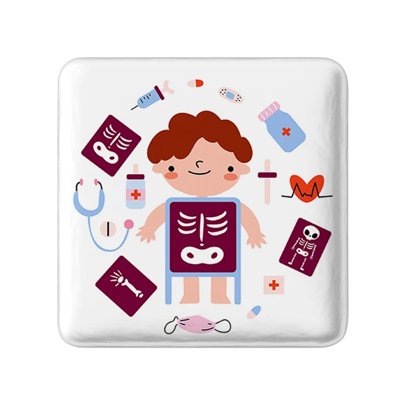 مگنت خندالو طرح پزشک و پرستار کودکانه مدل مربعی کد 36511