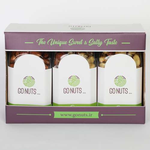 آجیل هدیه گلسیما 3 پسته و بادام درختی و مخلوط گوناتس - 900 گرم