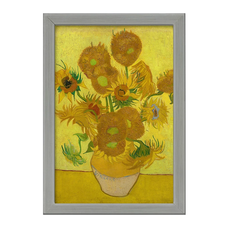 تابلو خندالو طرح گلدان آفتابگردان ونسان ونگوگ (Van Gogh) کد 36819