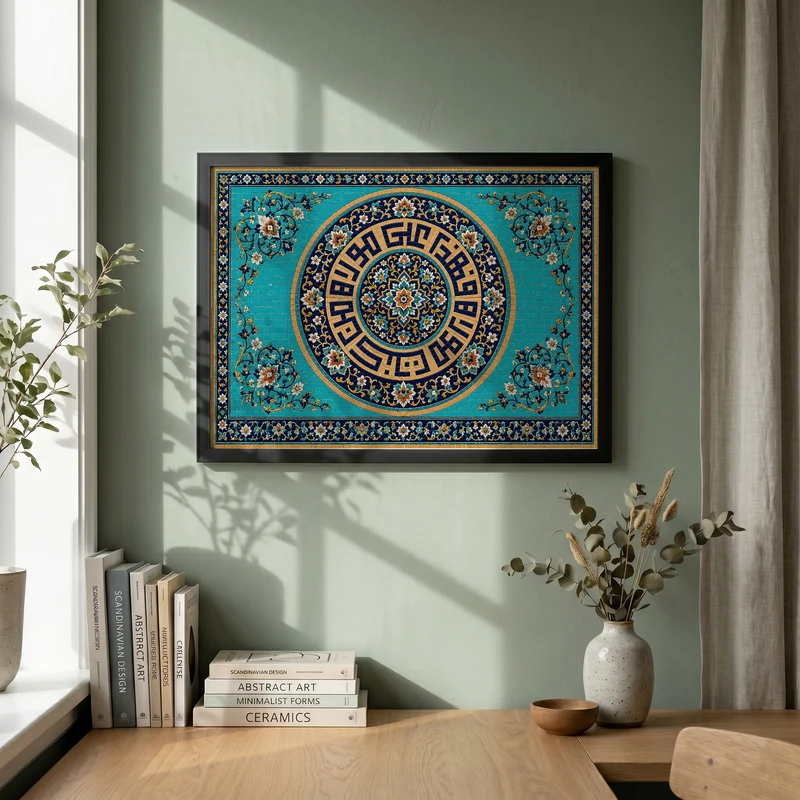 تابلو طرح من کنت مولاه فهذا علی مولاه مدل G14809 فریم مشکی