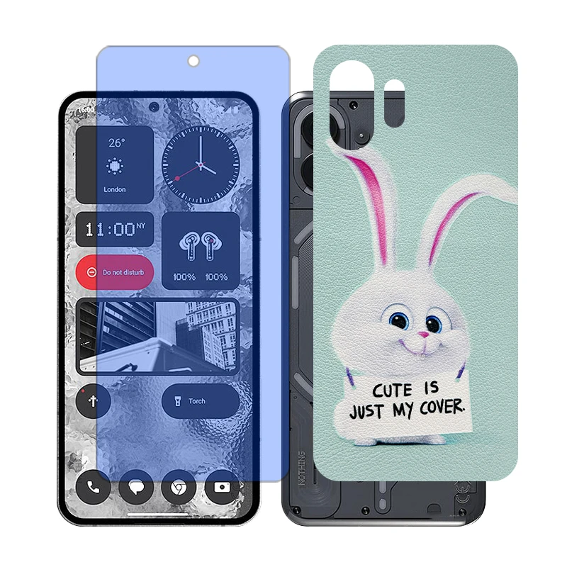 محافظ صفحه نمایش مات آنتی بلو گلس مدل Together مناسب برای گوشی موبایل ناتینگ Phone 2 به همراه برچسب پوششی پشت گوشی