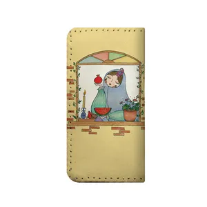 کیف پول چرمی ترمه طراحان ایده مدل پنجره یلدا کد nrg019