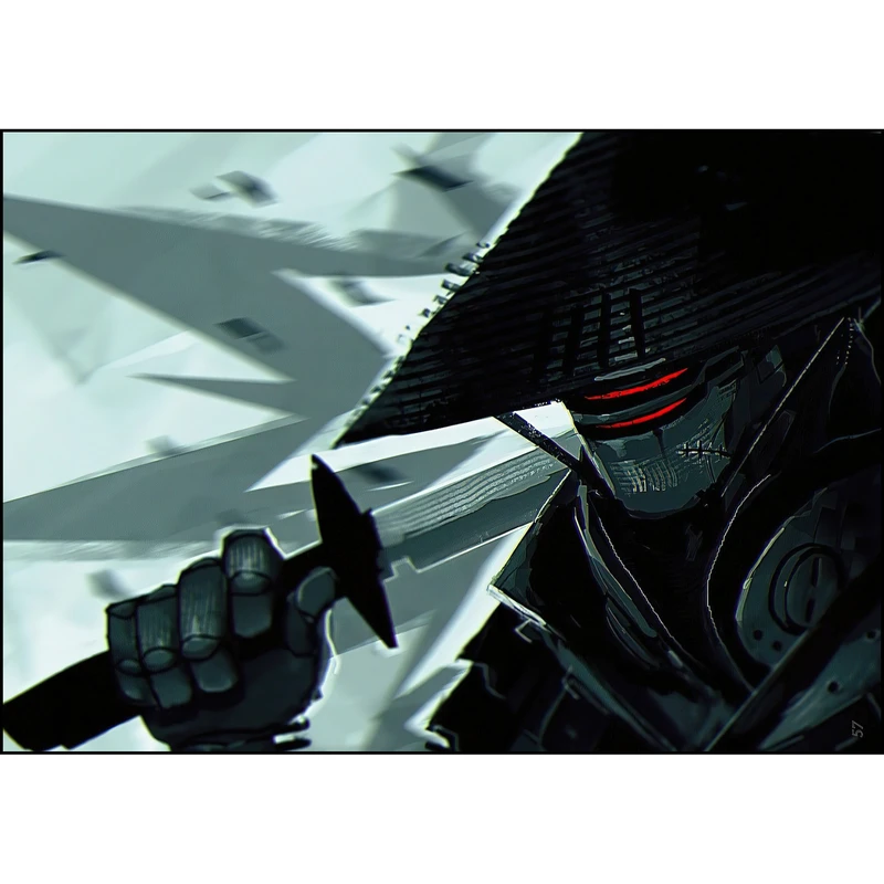 پوستر مدل سامورایی رباتی کد A3 57