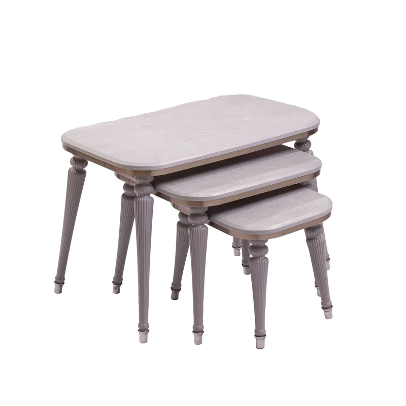 میز عسلی میز مارکت مدل آنا پلاس مجموعه 3 عددی