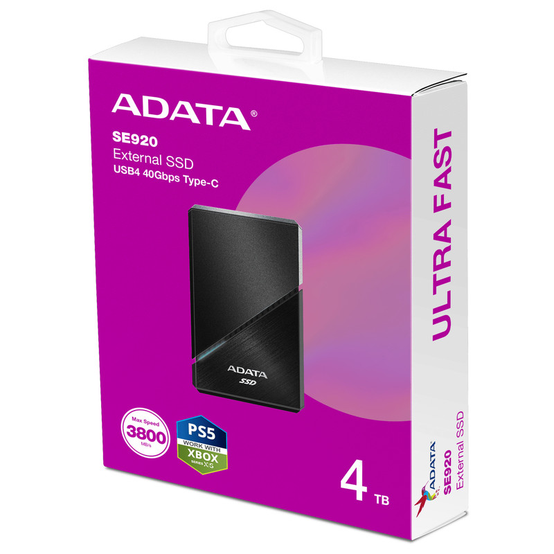 اس اس دی اکسترنال ای دیتا مدل SE920 ظرفیت چهار ترابایت رابط USB Type-C 3.2