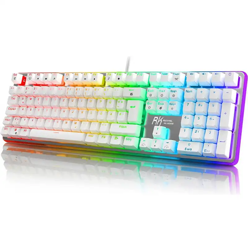 کیبورد مخصوص بازی رویال کلاج مدل RK918 Mechanical Blue Switch