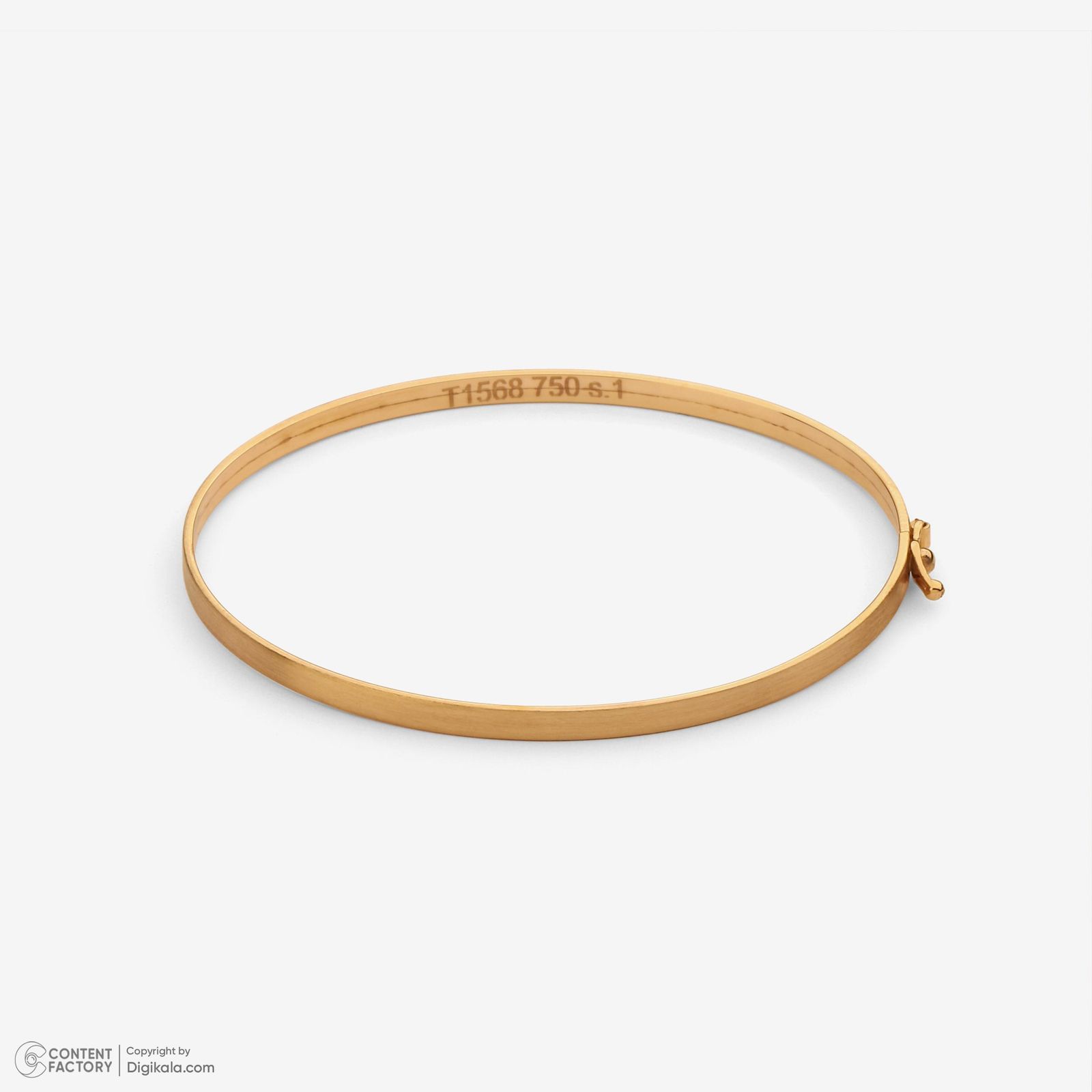 دستبند النگویی طلا 18 عیار زنانه حافا گلد مدل bn012 -  - 7