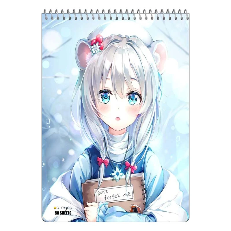 دفتر نقاشی 50 برگ سیمی کارنیکا طرح دخترانه کیوت Girly Cute کد 57004