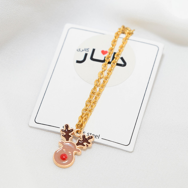 آویز ساعت زنانه دلنار گالری مدل گوزن