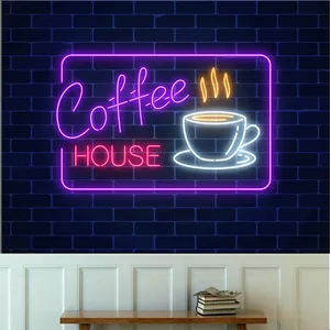 کاغذ دیواری طرح کافه نئونی کد KF512