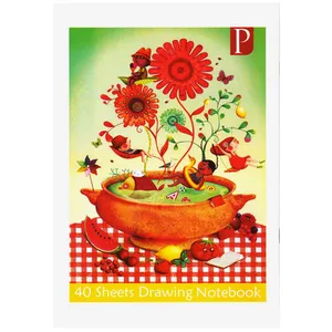 دفتر 40 برگ نقاشی مدل دخترانه