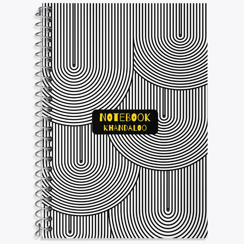 دفتر زبان 50 برگ خندالو مدل سه خط طرح مدرن کد N1178