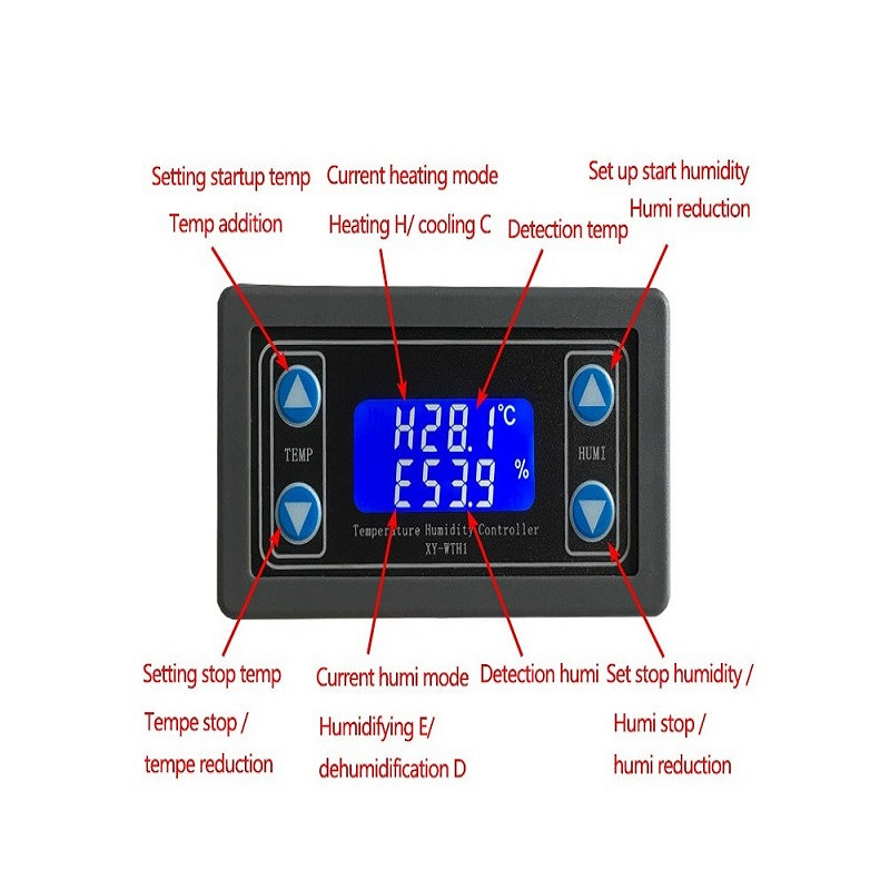 کنترلر رطوبت و دما مدل WTH1
