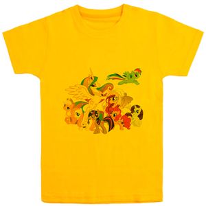 نقد و بررسی تی شرت آستین کوتاه بچگانه مدل اسب تک شاخ D222 رنگ زرد توسط خریداران