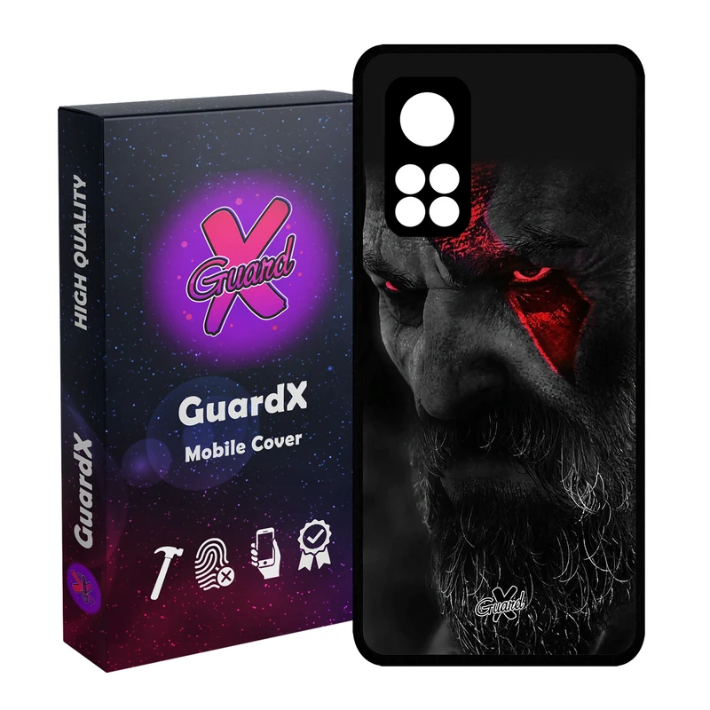 کاور گارد ایکس طرح God of War مدل Glass10349 مناسب برای گوشی موبایل شیائومی Mi 10T / Mi 10T Pro