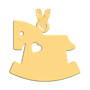 آویز گردنبند طلا 18 عیار زنانه فرشته مدل اسب WNL-000493