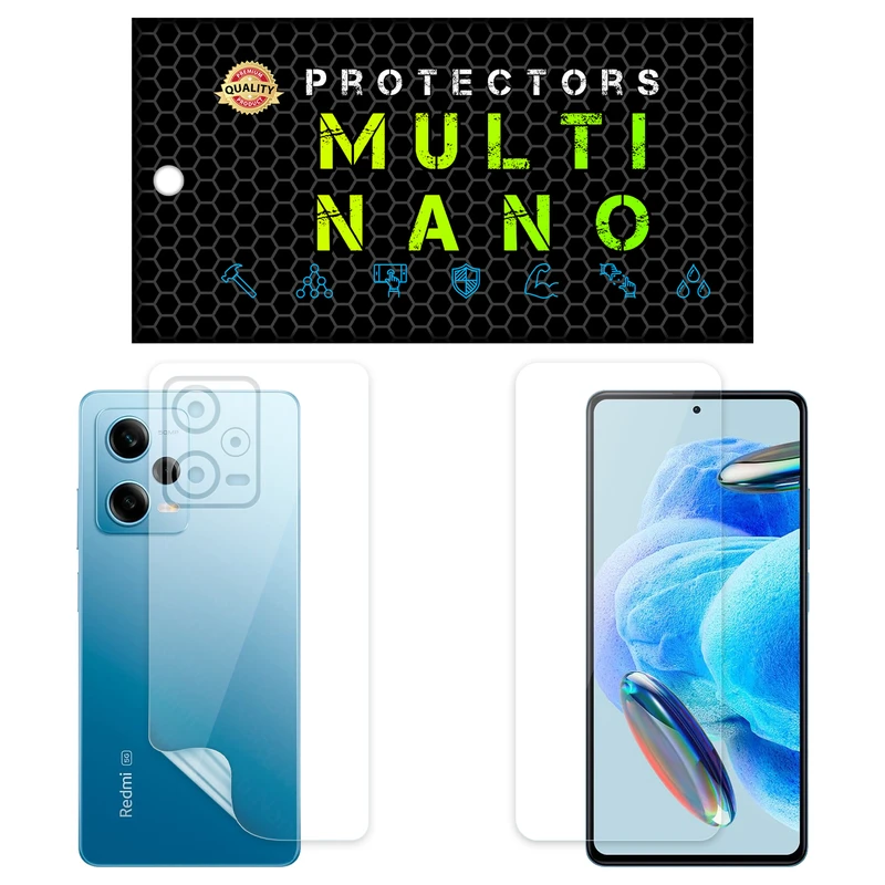 محافظ صفحه نمایش مولتی نانو مدل X-SFT مناسب برای گوشی موبایل شیائومی Redmi Note 12 Pro به همراه محافظ پشت